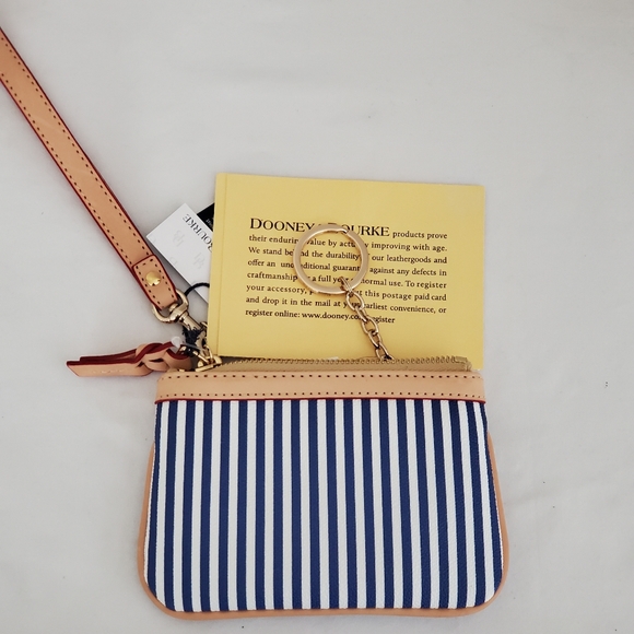 Dooney & Bourke Wristlet Striped Key Ring - Picture 3 of 5